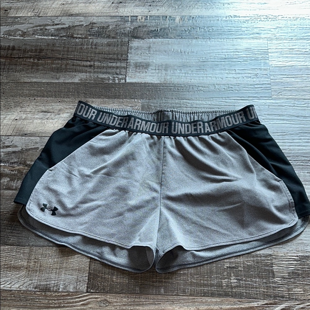 Under Armour Gray and Black Athletic Shorts